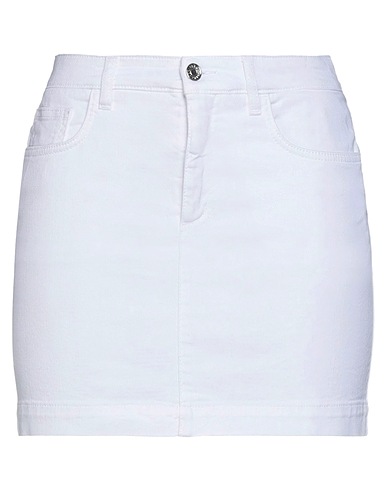 DOLCE&GABBANA Denim skirt White 98% Cotton, 2% Elastane