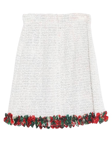 DOLCE&GABBANA Mini skirt White 80% Cotton, 10% Viscose, 10% Polyamide