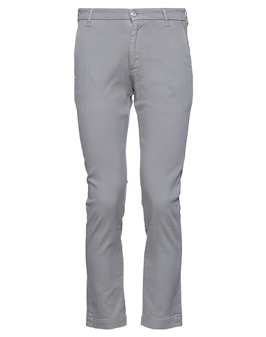 GREY DANIELE ALESSANDRINI Casual pants Grey 97% Cotton, 3% Elastane