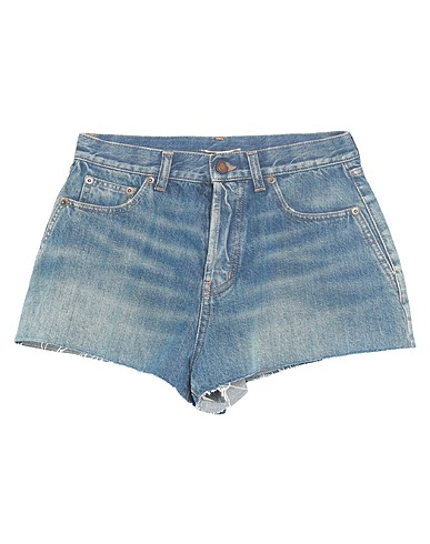 SAINT LAURENT Shorts Blau 100% Baumwolle