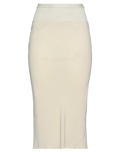 RICK OWENS Midi skirt Light grey 62% Acetate, 38% Silk, Cotton, Polyamide