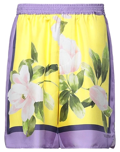 VALENTINO GARAVANI Shorts & Bermuda Yellow 100% Silk