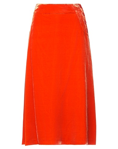 ASPESI Midi skirt Orange 82% Viscose, 18% Silk