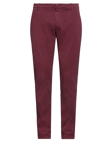 DONDUP Casual pants Burgundy 88% Cotton, 10% Polyester, 2% Elastane
