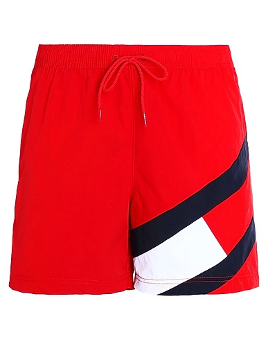 TOMMY HILFIGER 水着（ボクサーパンツ） レッド ナイロン 100%