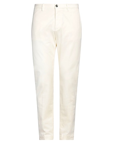 NINE IN THE MORNING Casual trouser Ivory 99% Cotton, 1% Elastane