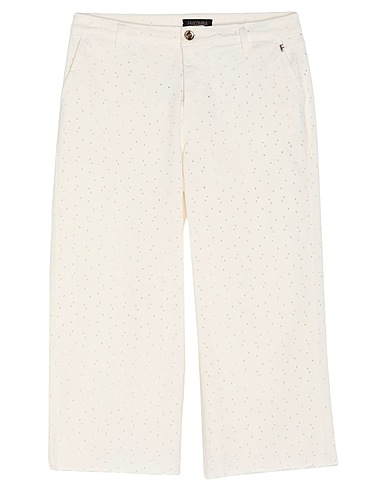 FRACOMINA Casual pants White 95% Cotton, 5% Elastane
