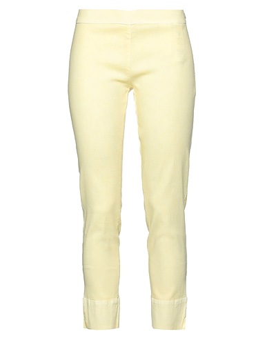 120% LINO Casual trouser Yellow 60% Linen, 38% Cotton, 2% Elastane