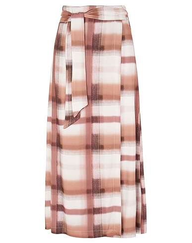 8 by YOOX Long skirt PRINTED VISCOSE WRAP MIDI SKIRT
 Antique rose 100% Viscose