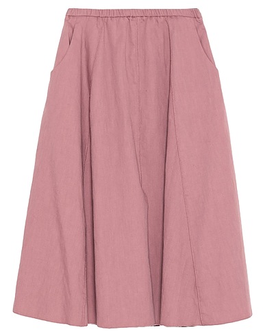FORTE_FORTE Midi skirt Mauve 58% Cotton, 42% Linen