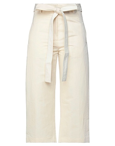 2 MONCLER 1952 Pantalone Avorio 72% Cotone, 28% Lino