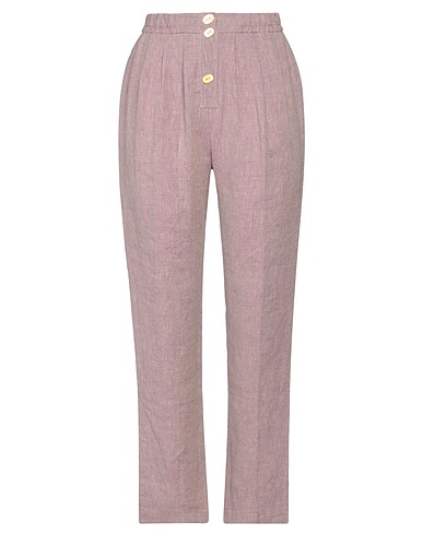 FORTE_FORTE Casual trouser Antique rose 66% Linen, 34% Viscose