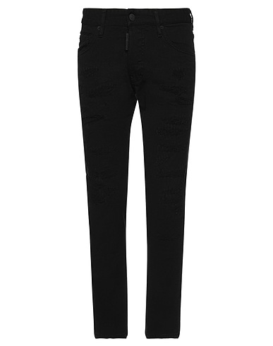 DSQUARED2 Denim trousers Black 100% Cotton, Elastane