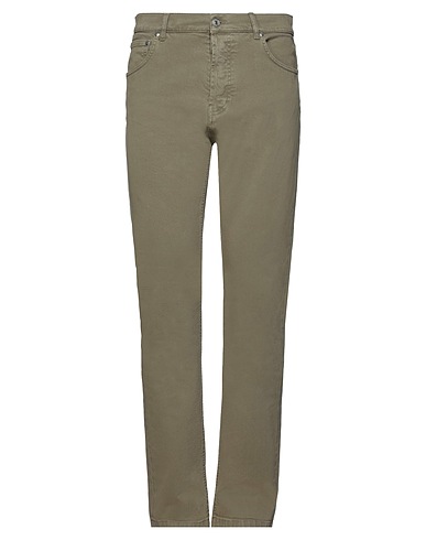 MSGM Pantalone Verde militare 98% Cotone, 2% Elastan