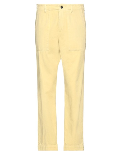 DRIES VAN NOTEN Casual trouser Pastel yellow 100% Cotton