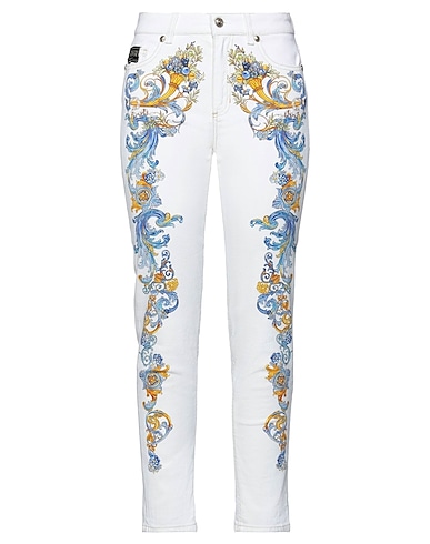 VERSACE JEANS COUTURE ジーンズ ホワイト コットン 97% / ポリウレタン 3%