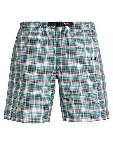 MSGM Shorts & Bermuda Green 100% Polyester