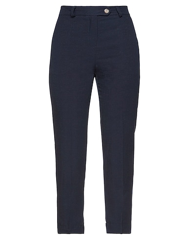 OUVERT DIMANCHE Casual trouser Midnight blue 63% Viscose, 37% Linen