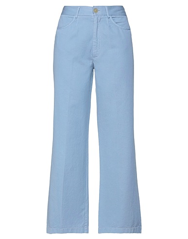 FORTE_FORTE Casual trouser Sky blue 100% Cotton