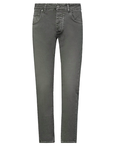 BE ABLE Denim trousers Military green 98% Cotton, 2% Elastane