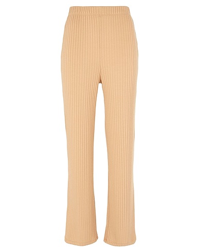 8 by YOOX Pantalone RIBBED STRETCHY PULL-ON CULOTTES
 Cammello 64% Poliestere, 34% Viscosa, 2% Elastan