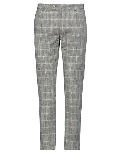 GREY DANIELE ALESSANDRINI Casual trouser Grey 68% Cotton, 24% Linen, 8% Polyester