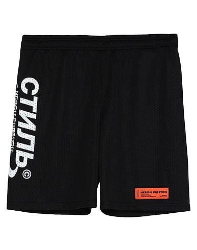 HERON PRESTON Shorts & Bermuda Black 100% Polyester