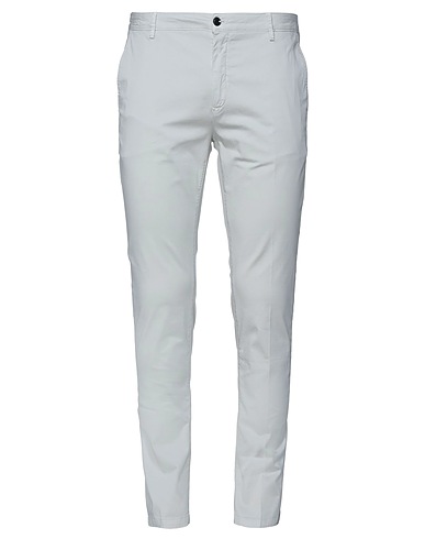 YAN SIMMON Casual trouser Light grey 98% Cotton, 2% Elastane