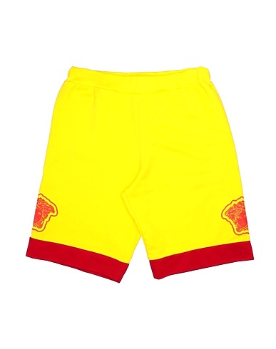 VERSACE YOUNG Shorts & Bermuda Yellow 100% Cotton