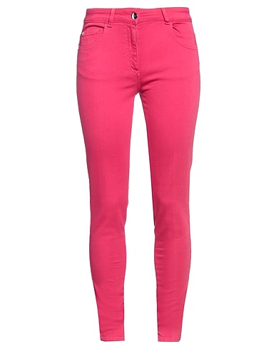 NENETTE Casual trouser Magenta 92% Cotton, 6% Elastomultiester, 2% Elastane
