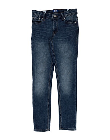 JACK & JONES Denim trousers Blue 60% Cotton, 28% Polyester, 10% Organic cotton, 2% Elastane