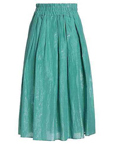 ASPESI Midi skirt Emerald green 50% Cotton, 29% Silk, 21% Polyester