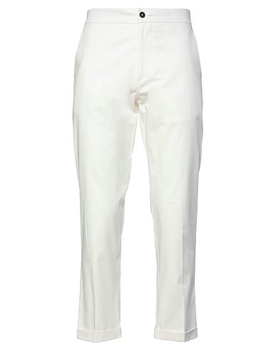 GAZZARRINI Casual trouser Ivory 98% Cotton, 2% Elastane