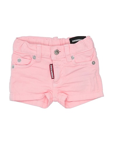 DSQUARED2 Shorts & Bermuda Pink 98% Cotton, 2% Elastane, Bovine leather