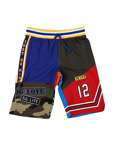 DOLCE&GABBANA Shorts & Bermuda Blue 100% Cotton, Polyester, Viscose, Elastane