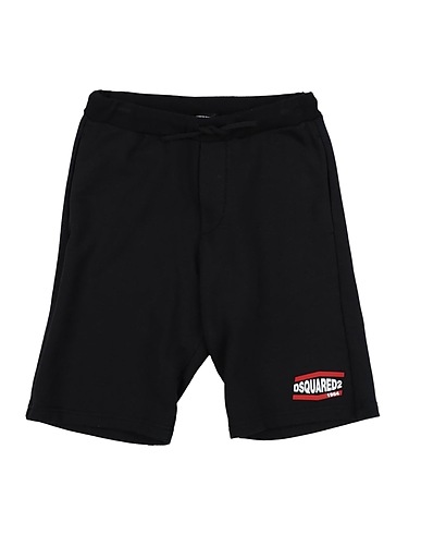 DSQUARED2 Pantalon en molleton Noir 100% Coton, Élasthanne