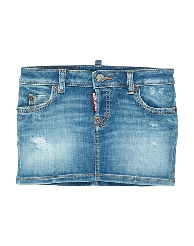 DSQUARED2 Denim skirt Blue 98% Cotton, 2% Elastane, Bovine leather