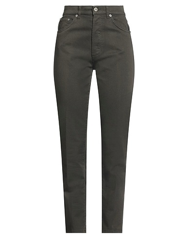 DONDUP Denim trousers Dark green 98% Cotton, 2% Elastane