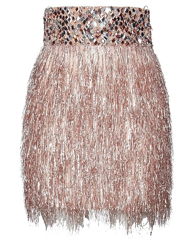 SIMONA CORSELLINI Mini skirt Copper 100% Polyamide, PVC - Polyvinyl chloride, Fibreglass, Metallic fiber, Silk