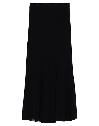MCQUEEN Maxi Skirts Black 88% Viscose, 6% Polyester, 5% Polyamide, 1% Elastane