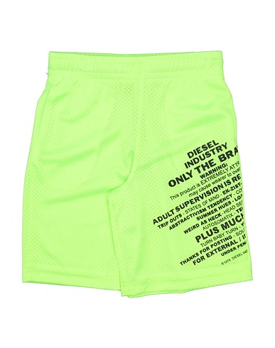 DIESEL Shorts & Bermuda Lime green 100% Polyester