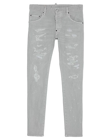 DSQUARED2 Denim pants Light grey 97% Cotton, 3% Elastane