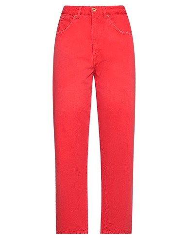 PENCE Pantaloni jeans Rosso 100% Cotone