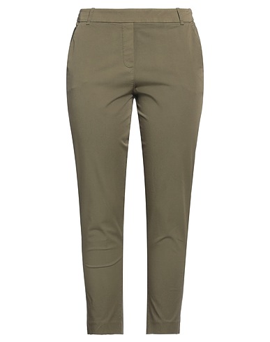 KILTIE Casual trouser Military green 97% Cotton, 3% Elastane