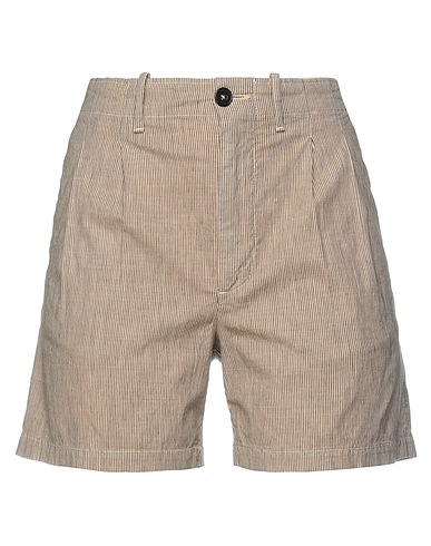 PENCE Shorts & Bermuda Beige 91% Cotton, 8% Linen, 1% Elastane