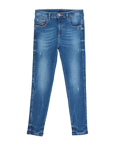 DIESEL Pantaloni jeans Blu 98% Cotone, 2% Elastan, Pelle di bovino