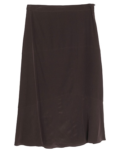 DOROTHEE SCHUMACHER Midi skirt Dark brown 100% Viscose