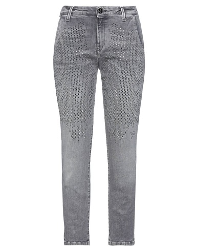 KAOS JEANS Denim trousers Lead 92% Cotton, 6% Polyester, 2% Elastane