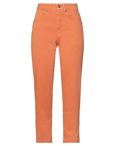 BERNA Denim trousers Orange 100% Cotton