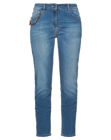 ELISABETTA FRANCHI Denim pants Blue 86% Cotton, 12% Polyester, 2% Lyocell